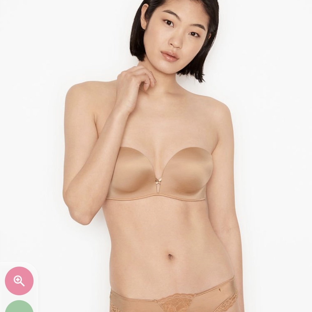 VS bombshell push up strapless bra 32C